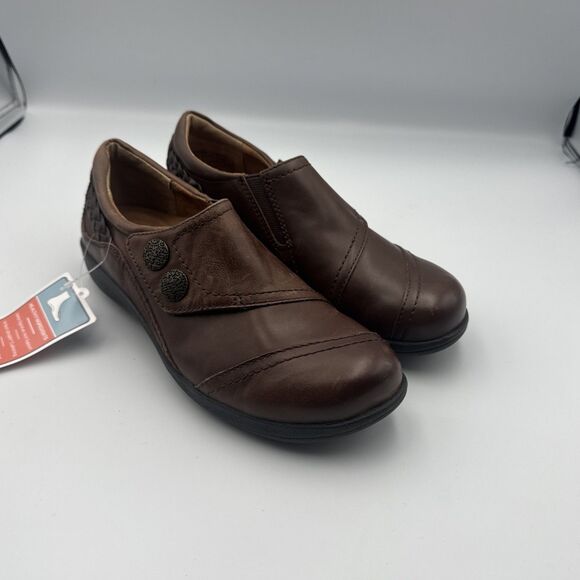 NEW Aetrex Karina Brown DM502 Leather Monk‎ Strap Casual Shoe ($140 ) US 5-5.5 - Picture 2 of 13